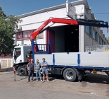 Fassi F155 knuckle boom crane delivery