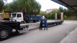 Delivery of DeAngelis 3 axle trailer