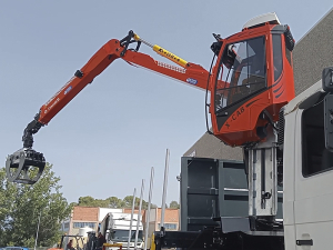 Cranab TL12.2 with cabin forestry crane delivery
