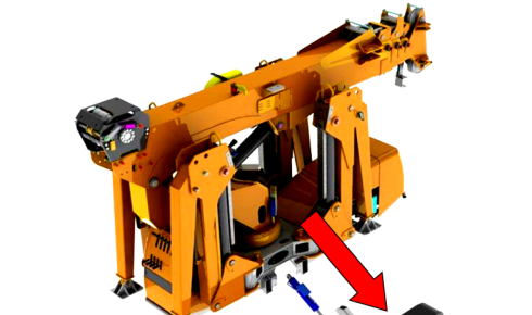 Extendable tracks on Jekko mini cranes