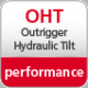 Outrigger hydraulic tilt